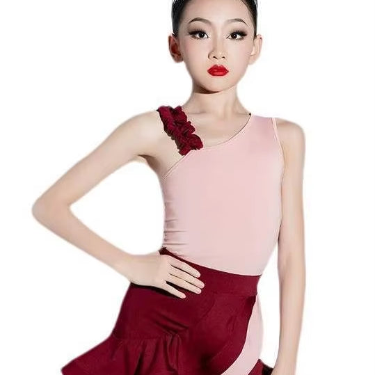 Abito da ballo latino asimmetrico per ragazze ✨