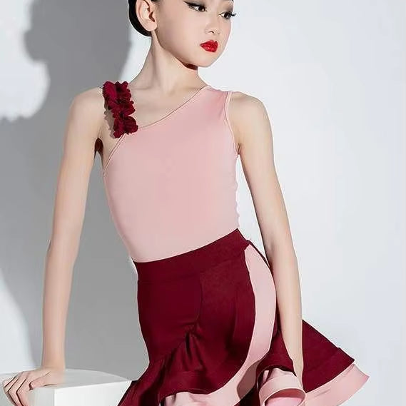 Abito da ballo latino asimmetrico per ragazze ✨