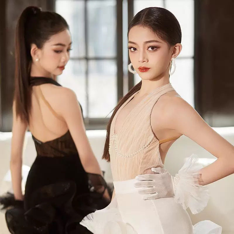 Abito da ballo latino asimmetrico per ragazze ✨