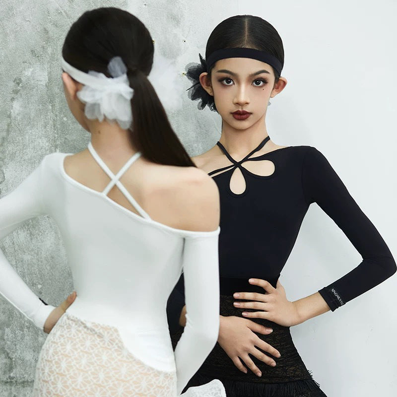 Abito da ballo latino asimmetrico per ragazze ✨