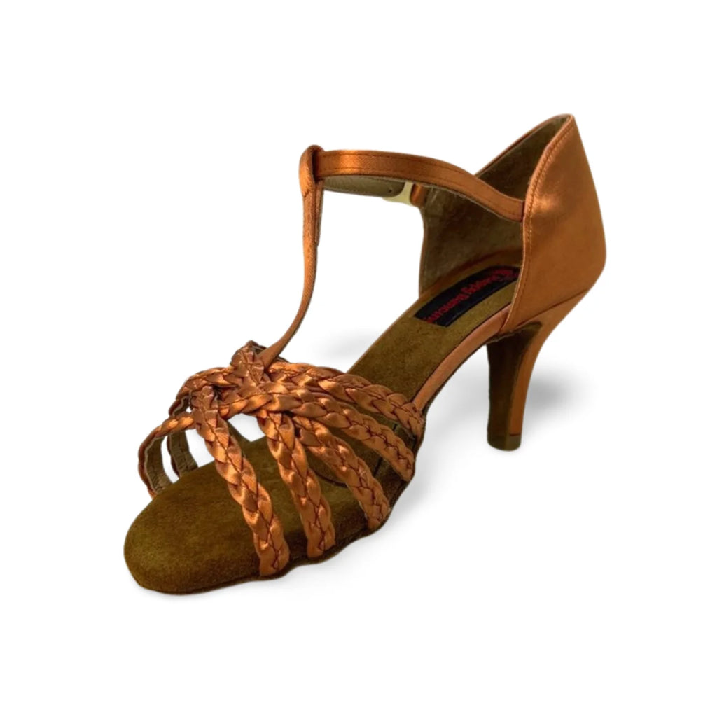 Happy Dancing mod. MARTINA in Raso Bronzo - Scarpa da Ballo Donna/Bambina