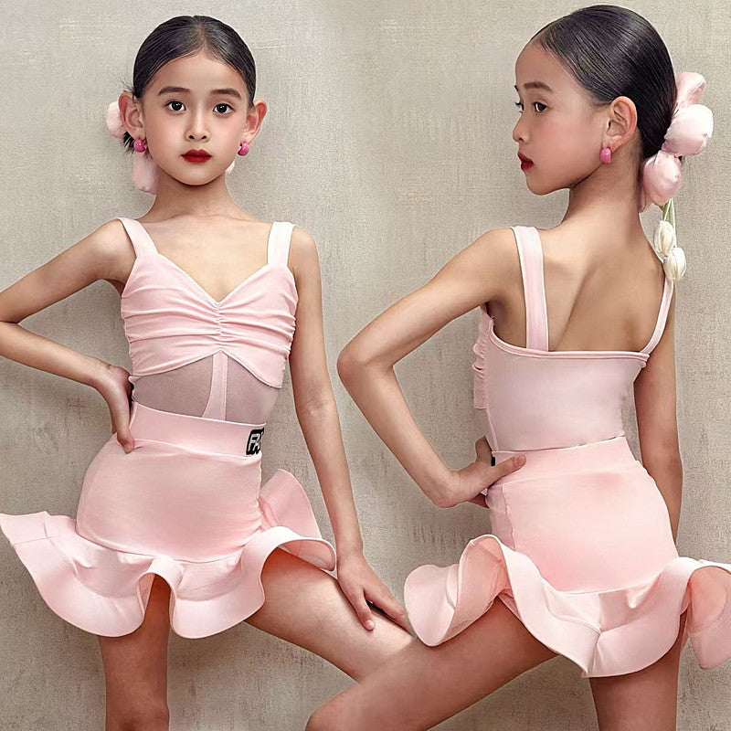 Abito da ballo latino rosa per ragazze ✨