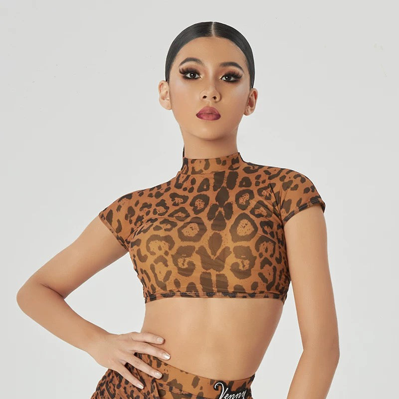 SET TOP E GONNA LEOPARDATO VENNY