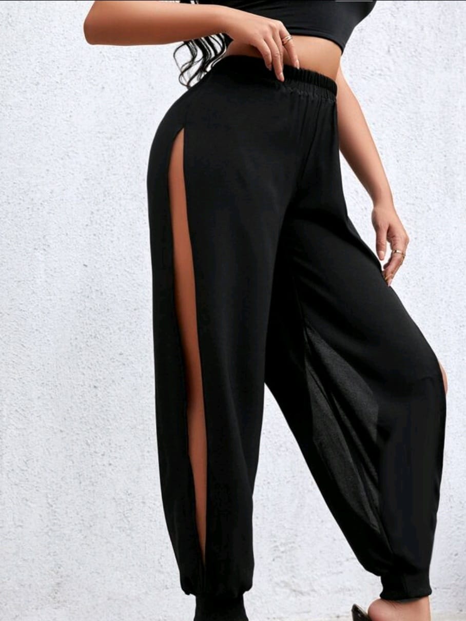 PANTALONA DA BALLO DONNA HAREM CON SPACCO ALTO LATERALE