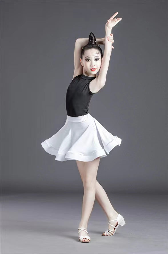 Completo Baby - Gonna Leopardata - Top Nero