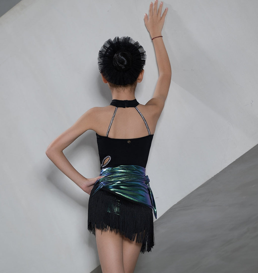 SET TOP NERO E GONNA FLUO U DANCE MOD. D121+D123