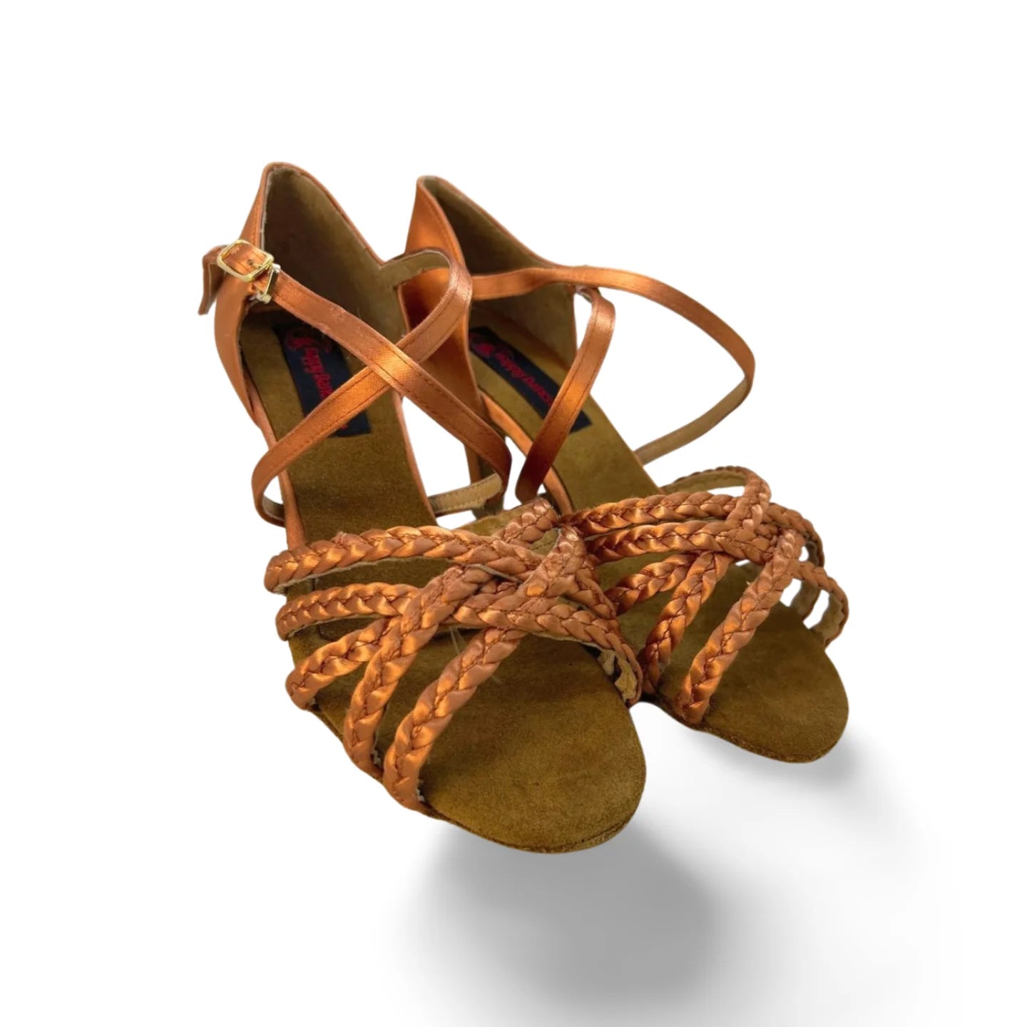 Happy Dancing mod. NADIA TRECCIA in Raso Bronzo - Scarpa da Ballo Donna/Bambina
