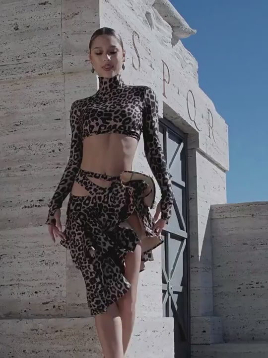 Set Gonna e Top Leopardato A62+A64